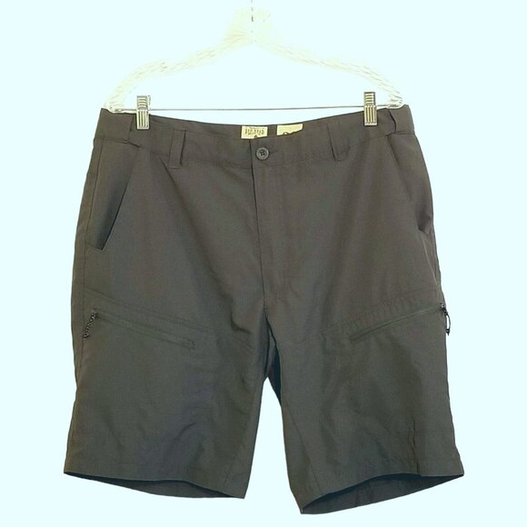 Bass Pro Red Head Shorts 36x10 Mens Athletic Hiking Outdoors Gray Zip Pockets - Picture 2 of 12